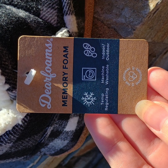 Dearfoams Plaid Slippers Size 5/6 NWT Machine Washable Indoor/Outdoor - Picture 2 of 6